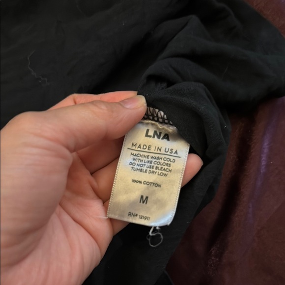 LNA Black Women's Top with Cut Outs - Picture 4 of 7